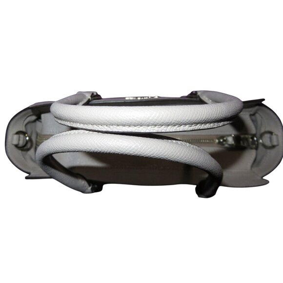 Coach 2018 Leah Gray Leather Satchel Tote Adorned With Stardust Crystal Rivets - Picture 8 of 15